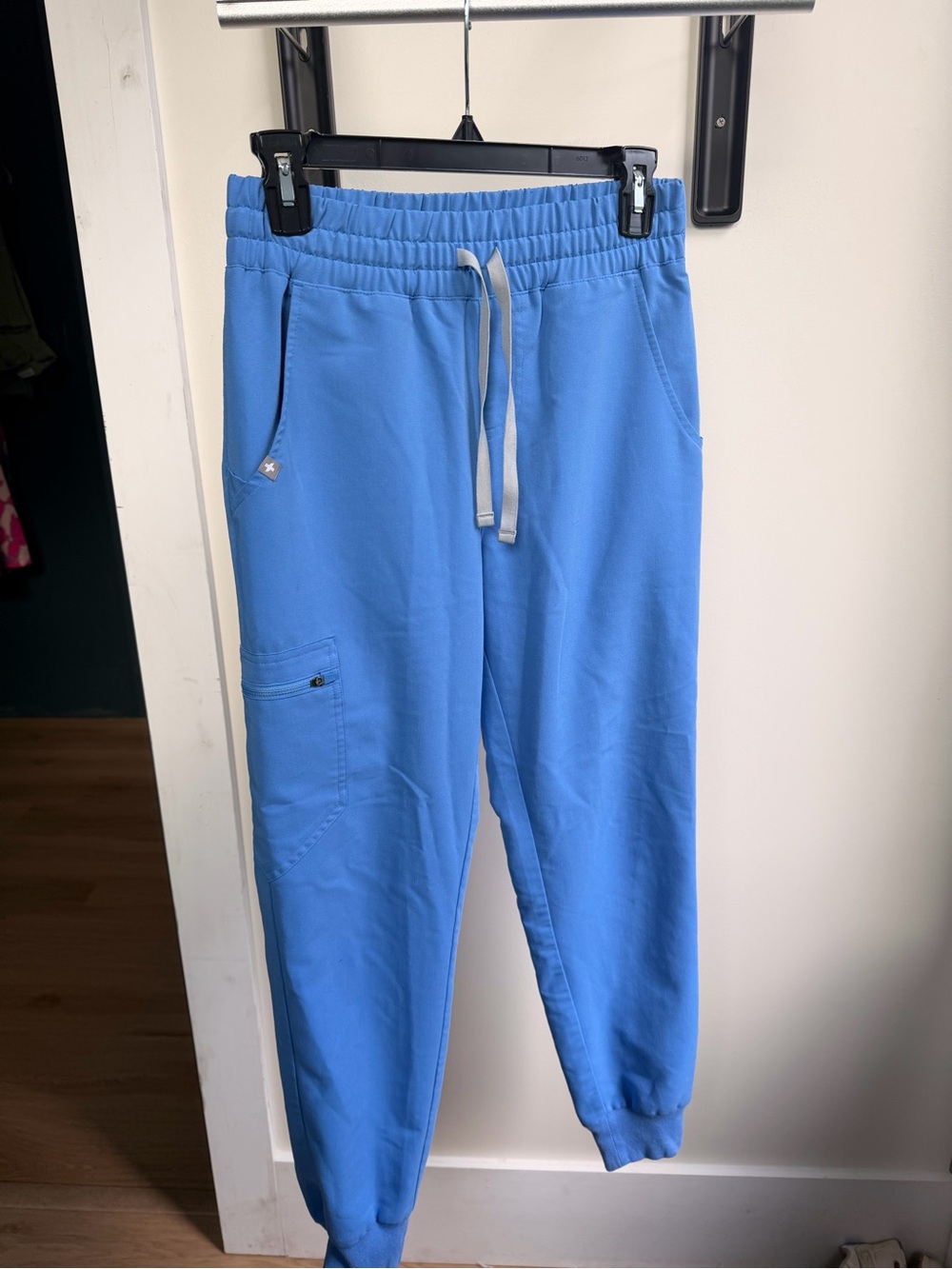 Women’s Figs Light Blue Jogger Pants with Drawstring
